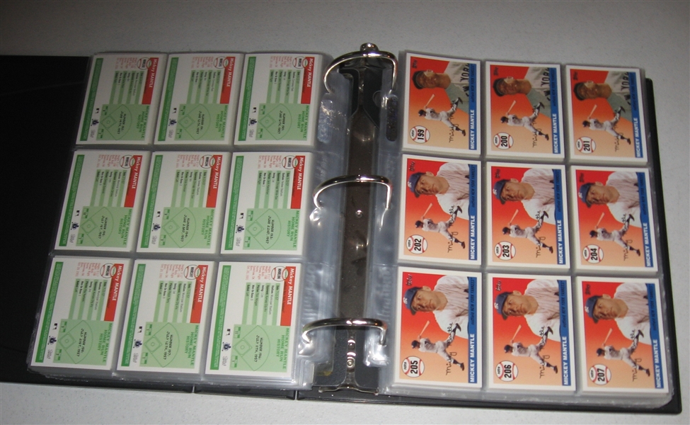 2006-8 Mickey Mantle Home Run History Complete Set W/ Wrappers, Checklist & Game Used Bat Cards