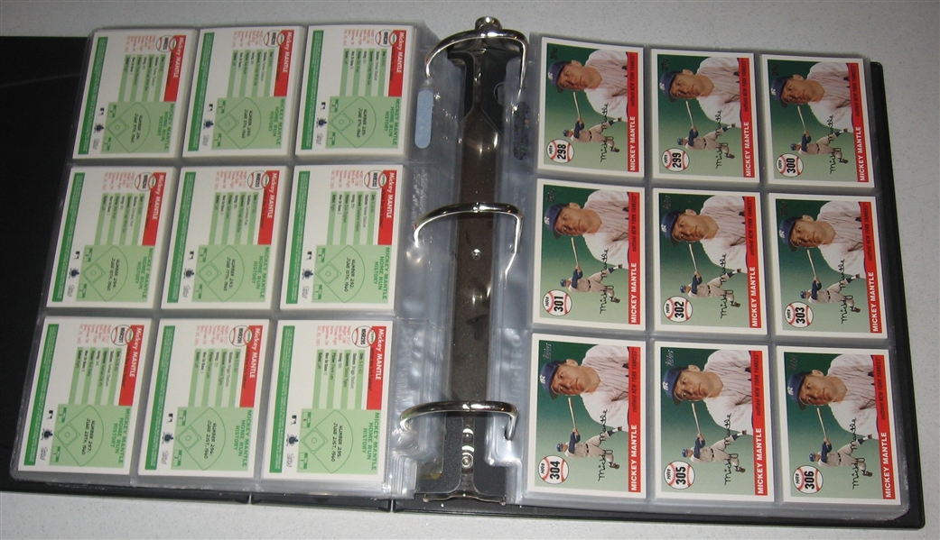 2006-8 Mickey Mantle Home Run History Complete Set W/ Wrappers, Checklist & Game Used Bat Cards