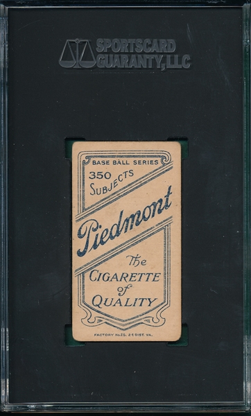 1909-1911 T206 Armbruster Piedmont Cigarettes SGC 3