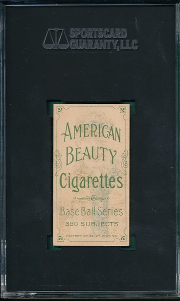 1909-1911 T206 O'Neil American Beauty Cigarettes SGC Authentic *Wet Sheet Transfer*