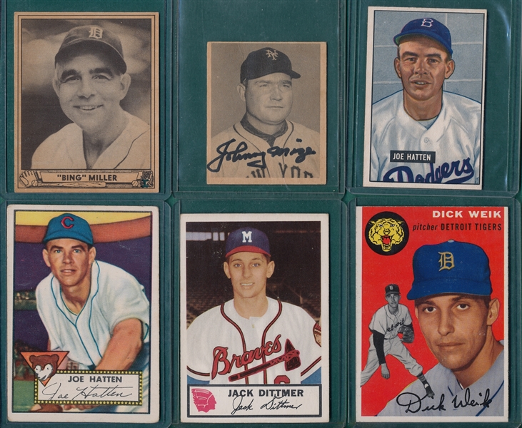 1940-62 Lot of (13) Iowa Players W/ Soos, Irv Burton PSA