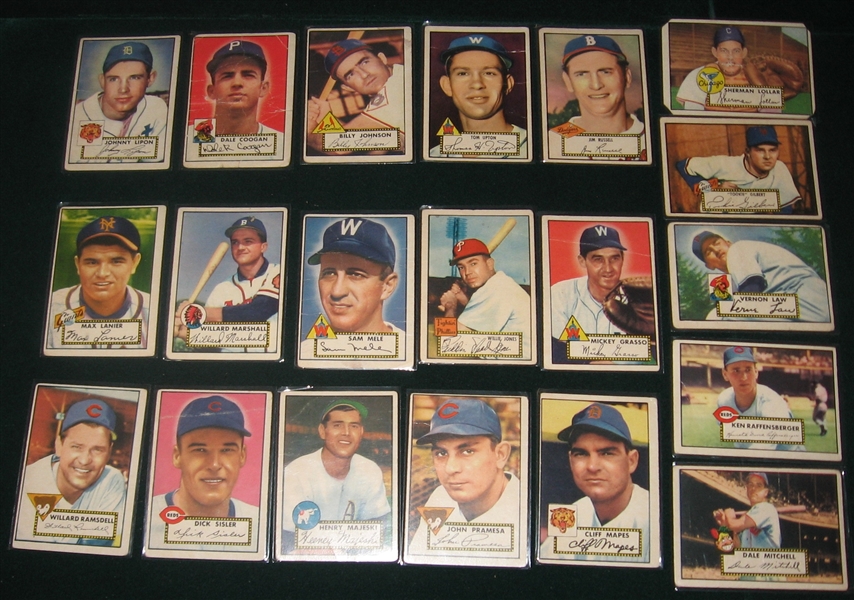 1952 Topps Lot of (22) W/ #99 Woodling
