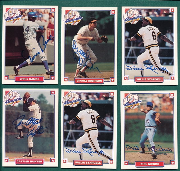 1993 Nabisco All Star Autographs Lot of (6) W/ Banks