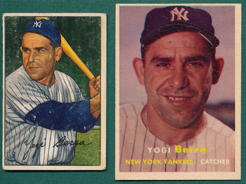 1952 Bowman & 1957 Topps Yogi Berra, Lot of (2)