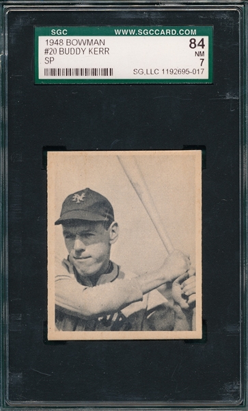 1948 Bowman #20 Buddy Kerr SGC 84 *SP*