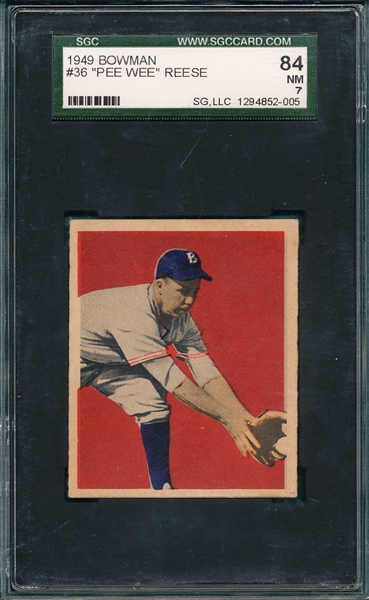 1949 Bowman #36 Pee Wee Reese SGC 84