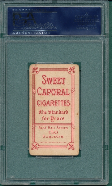 1909-1911 T206 Leach, Portrait, Sweet Caporal Cigarettes PSA 2.5