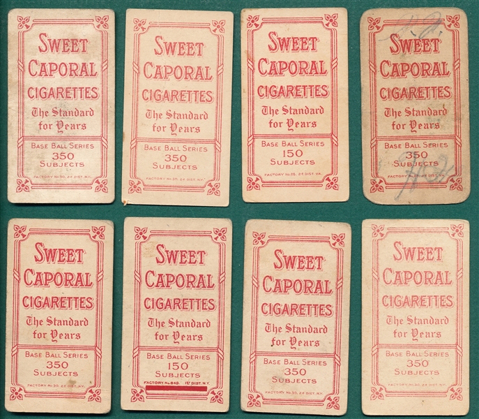 1909-1911 T206 Lot of (8) W/ Smith, Chicago