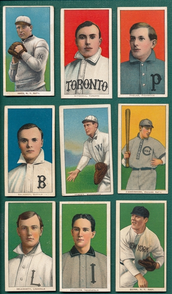 1909-1911 T206 Lot of (9) W/ Ames, Pitching
