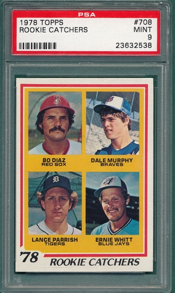 1978 Topps #476 Rookie Catchers W/ Dale Murray, PSA 9 *MINT*