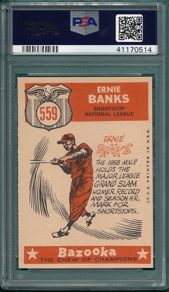 1959 Topps #559 Ernie Banks, AS, PSA 7 *Hi #*