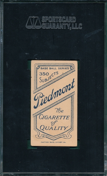 1909-1911 T206 Hulswitt Piedmont Cigarettes SGC 60
