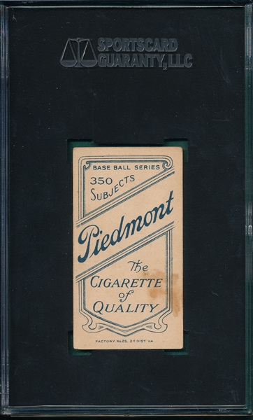 1909-1911 T206 Seymour, Batting, Piedmont Cigarettes SGC 55