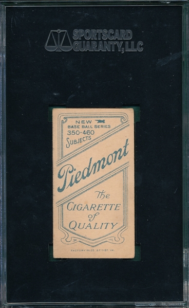 1909-1911 T206 Chase, Holding Trophy, Piedmont Cigarettes SGC 50