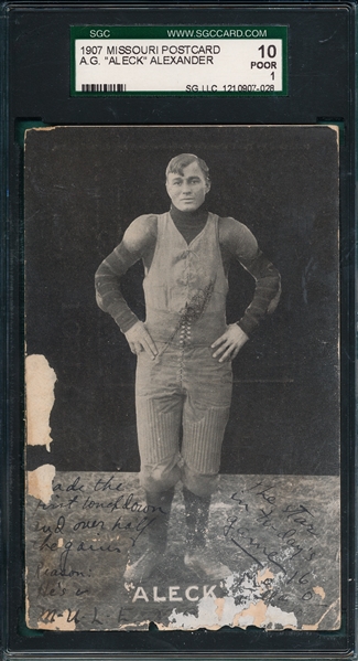 1907 Missouri PC Football, A. G. Alexander, SGC 10