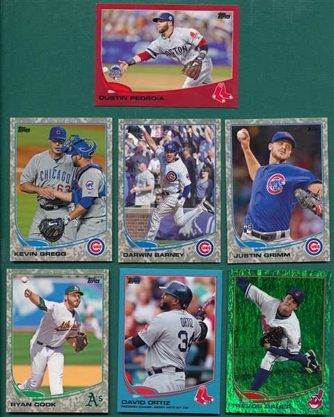 2013 Topps Update Colored Parallels, Walmart Blue, Target Red, Emerald & Camo, Lot of (379)