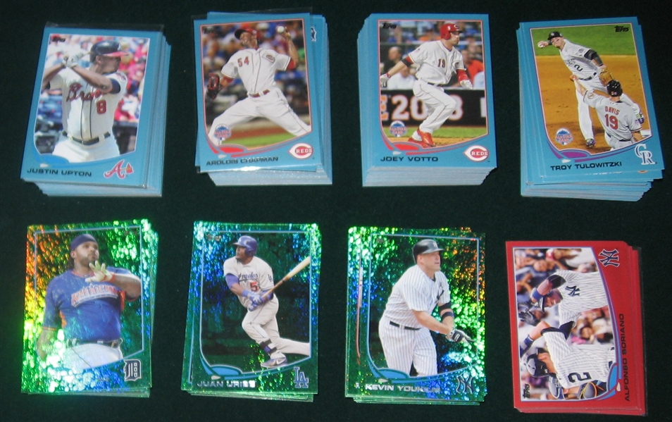 2013 Topps Update Colored Parallels, Walmart Blue, Target Red, Emerald & Camo, Lot of (379)