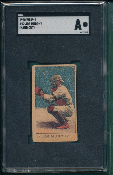 1920 W519-1-2 #12 Joe Murphy SGC Authentic