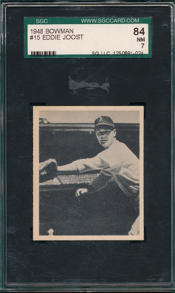 1948 Bowman #15 Eddie Joost SGC 84