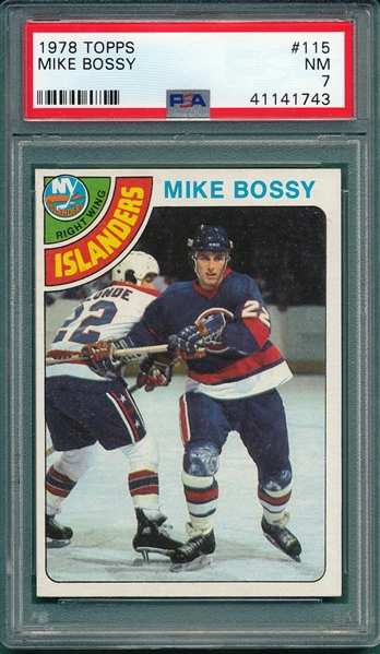 1978 Topps HCKY #115 Mike Bossy PSA 7 *Rookie*