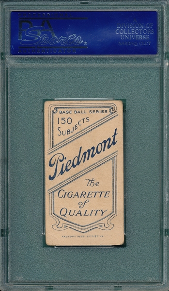1909-1911 T206 Bender, Portrait, Piedmont Cigarettes PSA 2