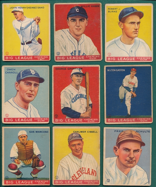 1933 Goudey Lot of (11) W/ #190 Schulte