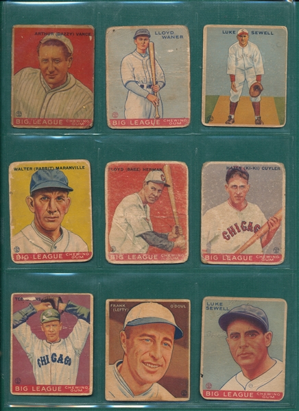 1933 Goudey Lot of (126) W/ Vance, Cuyler and Lyons