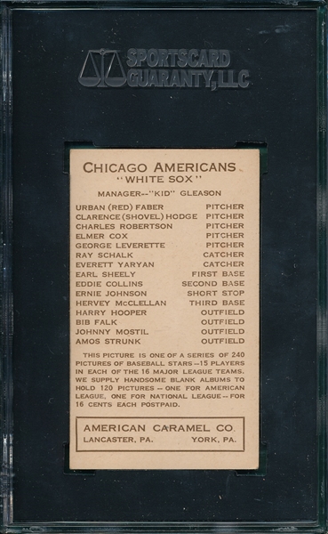 1922 E120 McClellan American Caramel Co. SGC 60