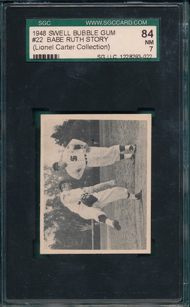 1948 Swell #22 Babe Ruth Story SGC 84