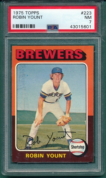 1975 Topps #223 Robin Yount PSA 7 *Rookie*