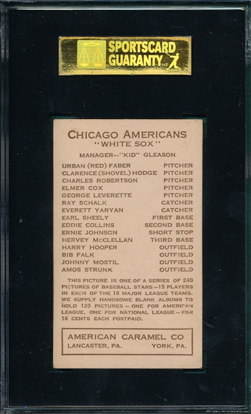 1922 E120 Johnson, Ernie, American Caramel Co. SGC 80 