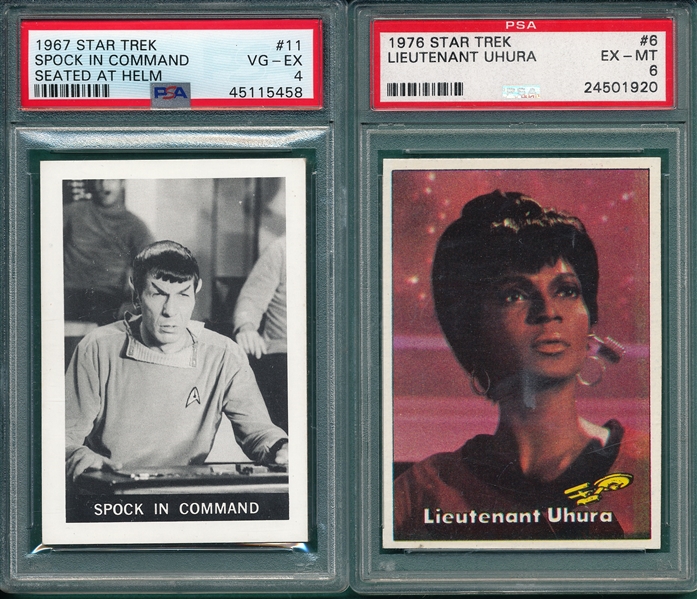 1966-78 Space Themed Lot of (22) W/ 1967 Star Trek PSA