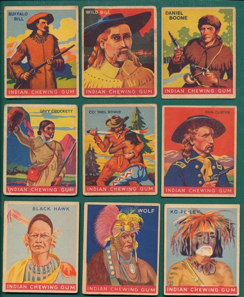 1933 R73 Goudey Indian Gum Lot of (33) W/ Buffalo Bill & Wild Bill