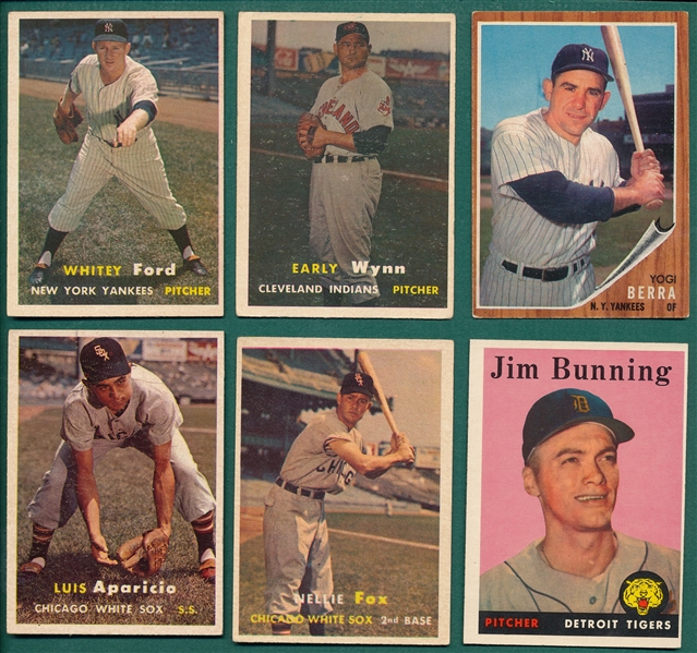 1955-77 Topps Lot of (136) W/ 1957 Ford