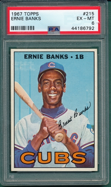 1967 Topps #215 Ernie Banks PSA 6