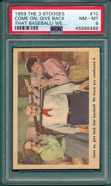 1959 The 3 Stooges #10 Come On, Give back that baseball, PSA 8