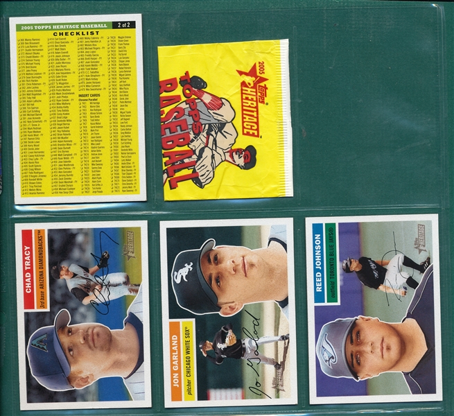 2005 Topps Heritage Baseball Complete Set w/ White Backs, Subsets & Variations (616)