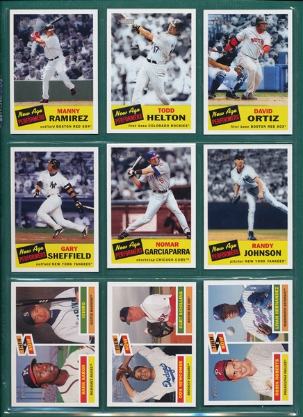 2005 Topps Heritage Baseball Complete Set w/ White Backs, Subsets & Variations (616)
