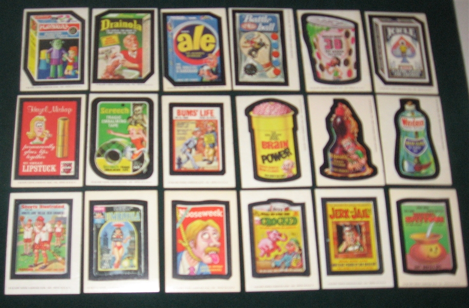 1974 Topps Wacky Packs Series 13 Complete Set (30) Plus Puzzle, *Tan*