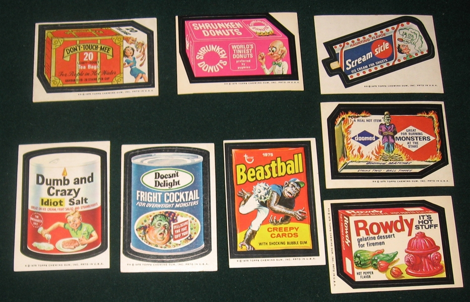 1974 Topps Wacky Packs Series 13 Complete Set (30) Plus Puzzle, *Tan*