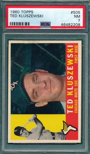 1960 Topps #505 Ted Kluszewski PSA 7