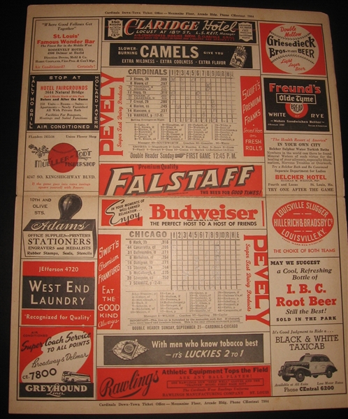 1941-48 St. Louis Cardinals Programs Lot of (5)