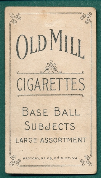 1909-1911 T206 Scott Old Mill Cigarettes 