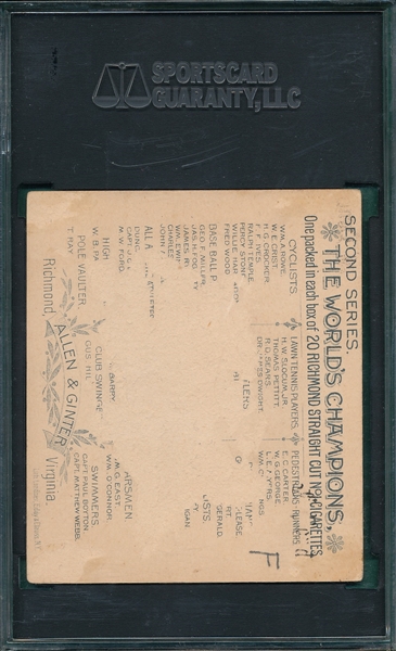 1888 N43 Jas Fogarty Allen & Ginter Cigarettes, SGC 10