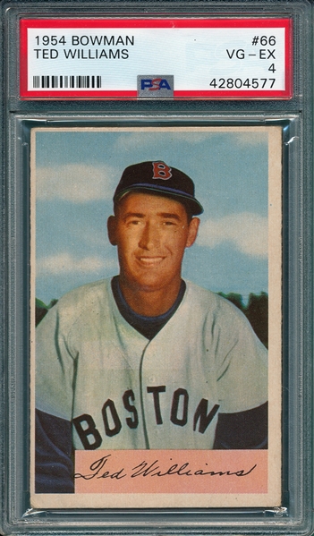 1954 Bowman #66 Ted Williams PSA 4 *SP*