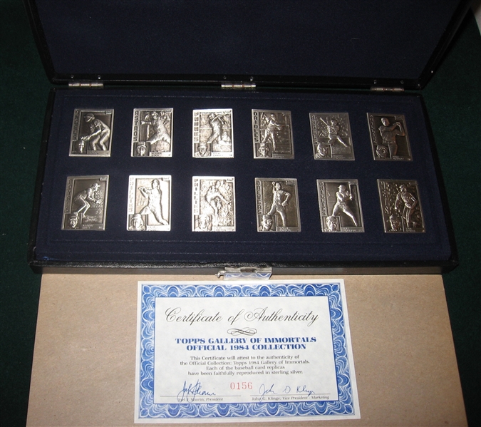 1984 Topps Gallery Of Immortals Sterling Silver