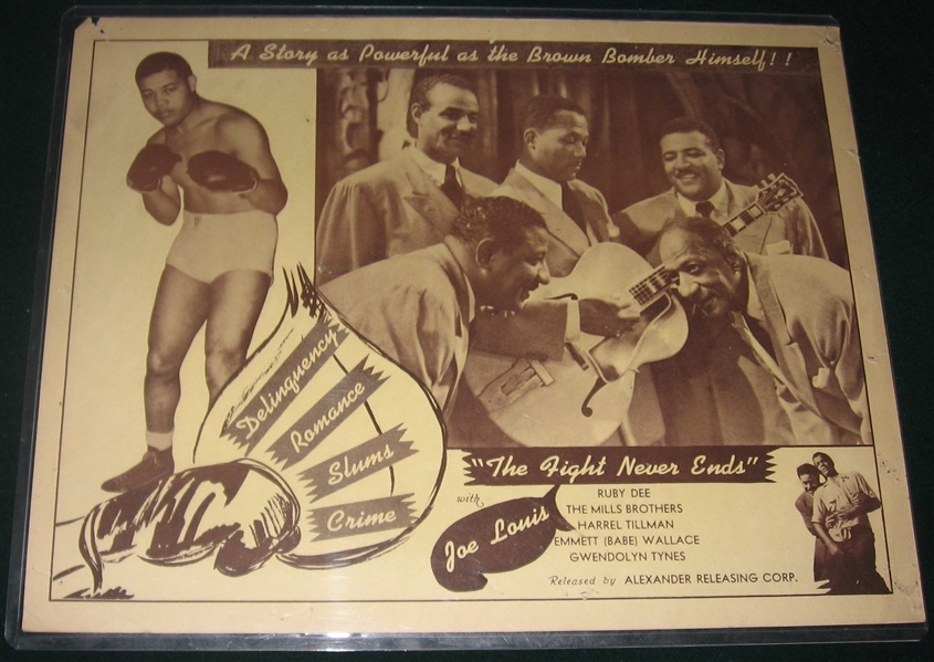 The Fight Never Ends Ad Sheets Lot of (3) W/ Joe Louis