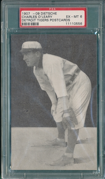1907 Dietsche Post Cards, O'Leary, Tigers, PSA 6