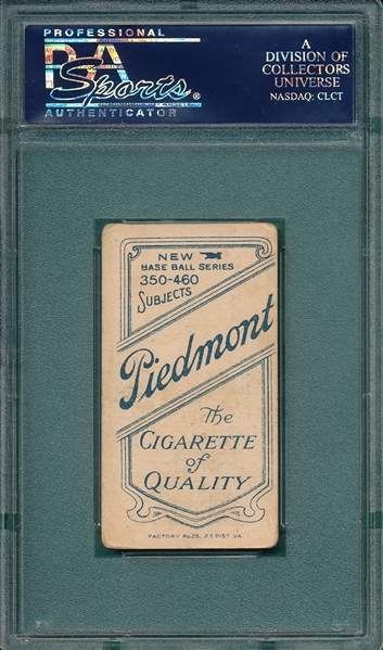 1909-1911 T206 Bescher, Hands In Air, Piedmont Cigarettes PSA 3