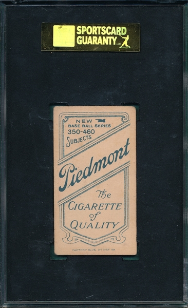 1909-1911 T206 Chance, Yellow Portrait, Sweet Caporal Cigarettes SGC 40
